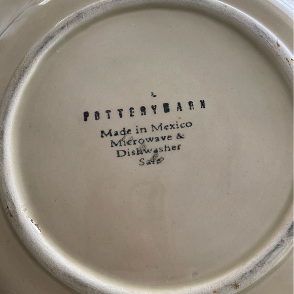 Set 2 POTTERY BARN Mexico SAUSALITO Dinner Plates 12” CHOICE Ivory Green Spice - Picture 7 of 14